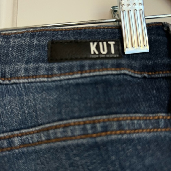 KUT From The Kloth Slim Straight Mid Rise Jeans Size 2 Medium Wash | Stretch - Picture 4 of 11